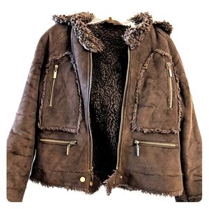 Wilson's Leather leather jacket with faux fur